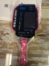 Selkirk SLK Halo Power XL 13mm Raw Carbon Fiber Pickleball Paddle Pink