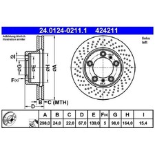 Bremsscheibe vorne links für Porsche Boxster 987 Cayman id77844