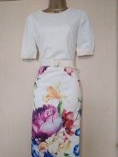 Ted Baker Aldora Tapestry Floral Bodycon Midi Dress Size 3 (12)