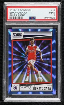2022 Panini Score Premier League Fat Pack Blue Lasers 13/60 Bukayo Saka #12 1tw8