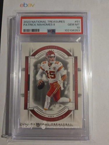 2023 Panini National Treasures - Patrick Mahomes II #05/99 PSA 10