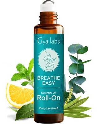 Breathe Essential Oil Roll On - 0.34 Fl Oz - Travel Size Roller for Camping, ...