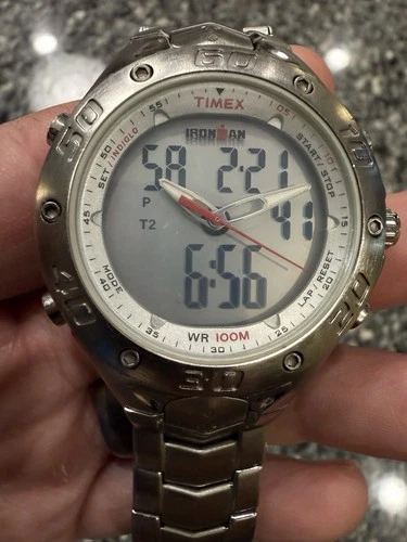 RARE Vintage Timex Ironman Triathlon T56371 AnaDigi STRANGER THAN FICTION Watch