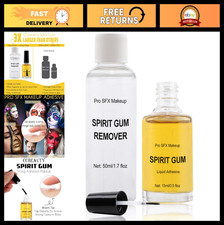15ml Spirit Gum Adhesive  50ml Remover Kit - SFX Makeup, Bald Cap Glue, Costume