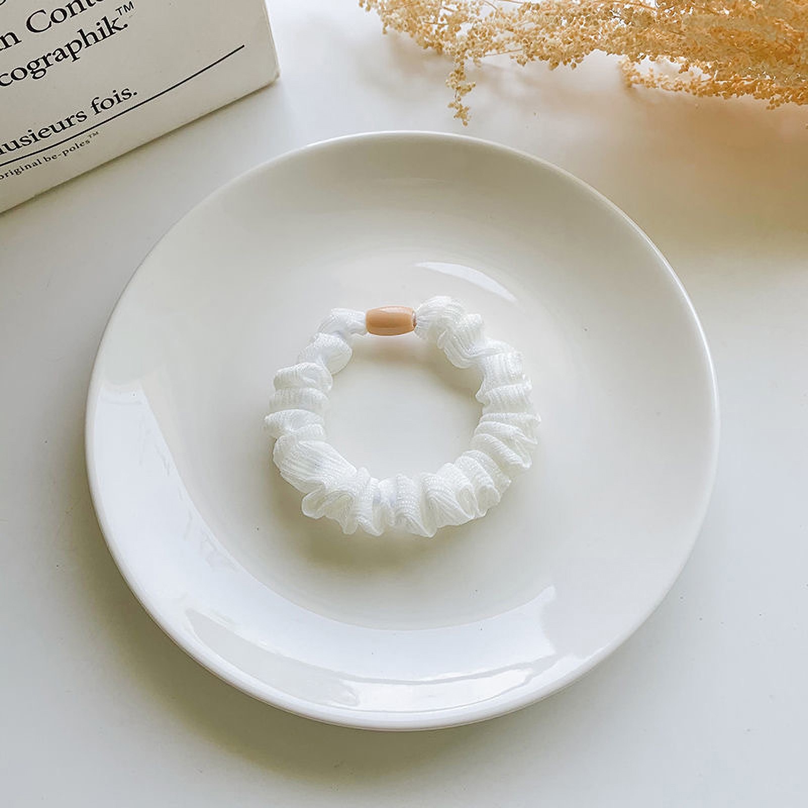 Elastic Hair Scrunchy Chiffon Simple Soft Small Intestine Cute For Daily Use BAJ