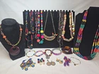 Vtg Now Colorful Mixed Bulk Costume Jewelry Lot Necklace Bracelet Earrings #1016