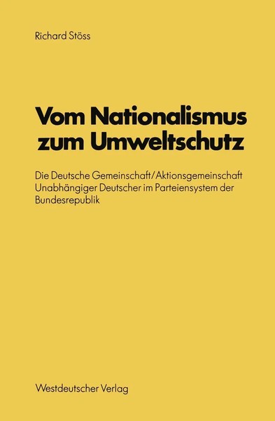 Richard StöSs | Vom Nationalismus Zum Umweltschutz | Taschenbuch | Deutsch-image