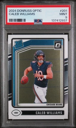 2024 PANINI DONRUSS OPTIC #201 CALEB WILLIAMS ROOKIE RC PSA 9