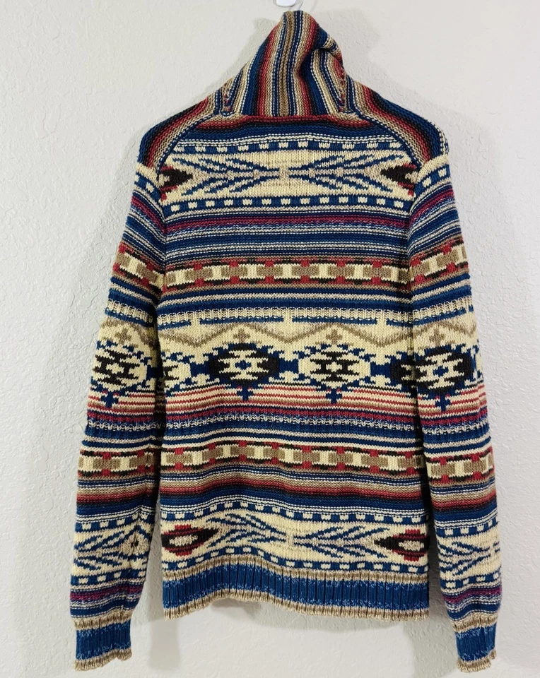 Тяжелый мужской кардиган на пуговицах American Eagle Southwest свитер S Aztec - Изображение 3 из 4