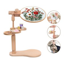 3X(Stickrahmenständer, Stickständer mit Scheibe, Einfach zu Verwendender St8926