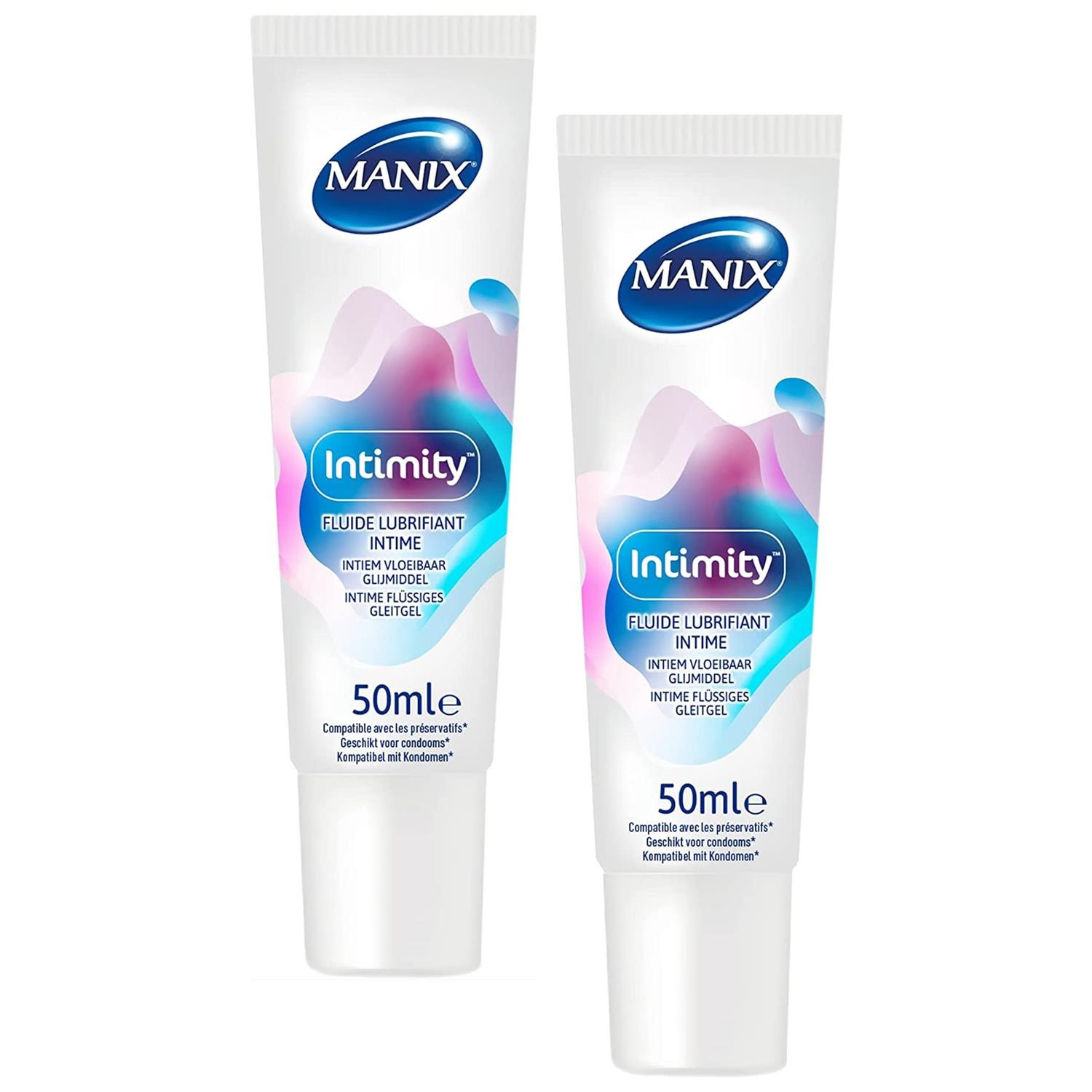 Manix Intimity gel lubrifiant sexuel base eau pour préservatif lot de 2 x 50ml