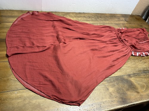 Anthropologie Dolan Costa Dress Left Coast Collection Burnt Orange Stripe XS - Picture 7 of 11