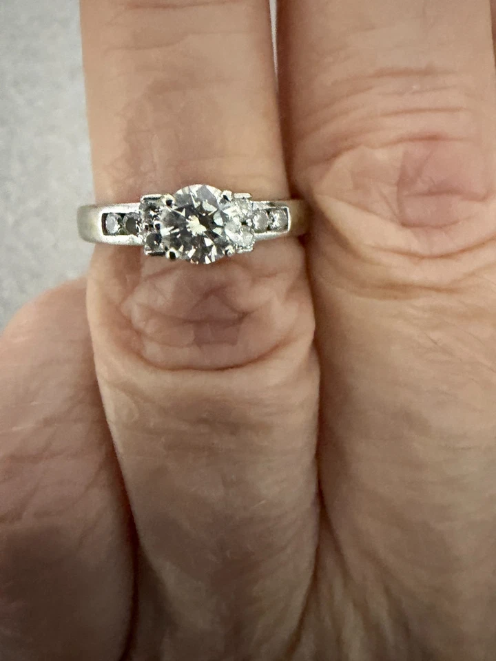 Diamond Ring .70 tcw VS2/G 14k WG Natural Ideal Cut EGL cert - Image 4 of 4