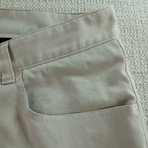 Pantaloni Peter Millar uomo 40x32 beige corona cinque tasche pantaloni da golf performance - Foto 3 di 9