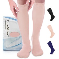 Doc Miller Compression Socks for Women and Men - 15-20mmHg - Graduated Compre...