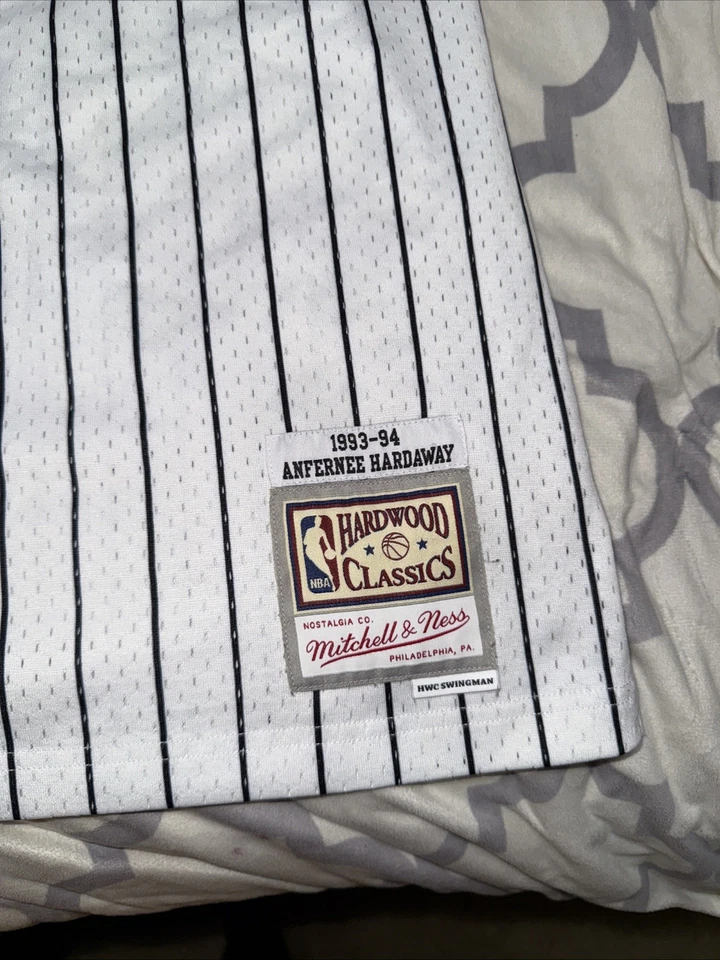 Penny Hardaway #1 Orlando Magic Mitchell Ness Mesh NBA 复古球衣白色 — 第 2/4 张图片