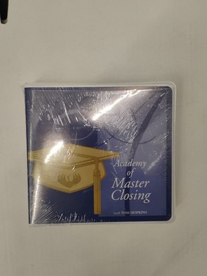 Tom Hopkins Academy of Master Closing Complete With 8 CDs + 1 Workbook CD