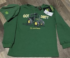 Camicia termica manica lunga John Deere marca ragazzo M (5-6) Grn con berretto JD/nuova-etichetta