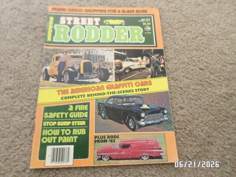 Street Rodder Magazine American Graffiti cars May 1976 NO LABEL Original Owner