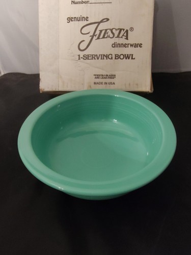 Fiesta Sea Mist 1 Qt Serving Bowl 8.25” Vintage Retired Homer Laughlin W/Box - Picture 3 of 10