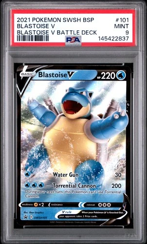 2021 POKEMON SWSH BLACK STAR PROMO BLASTOISE V BATTLE DECK BLASTOISE V PSA 9