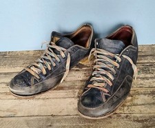 Rare 1940-50 Davega Sports New York Bowling Shoes Blue Leather - Amazing Relic