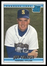 1992 Donruss #408b Jeff Nelson Seattle Mariners Baseball Card