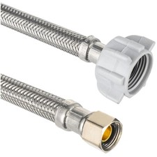 Stainless Steel 12" Toilet Water Supply Hose, 2-Pack
