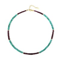 TüRkis Granat Vergoldetes Silber Collier