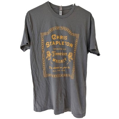 Chris Stapleton Tennessee Whiskey T-shirt Medium Gray Country Music Graphic Tee