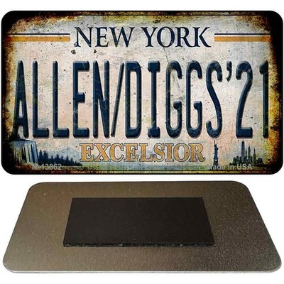 Allen Diggs 21 NY Excelsior Rusty Magnet Fridge Refrigerator Kitchen Decoration