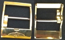 Original Vintage Breitling Buckle 20mm "closed" Yellow Gold Plated L@@K!