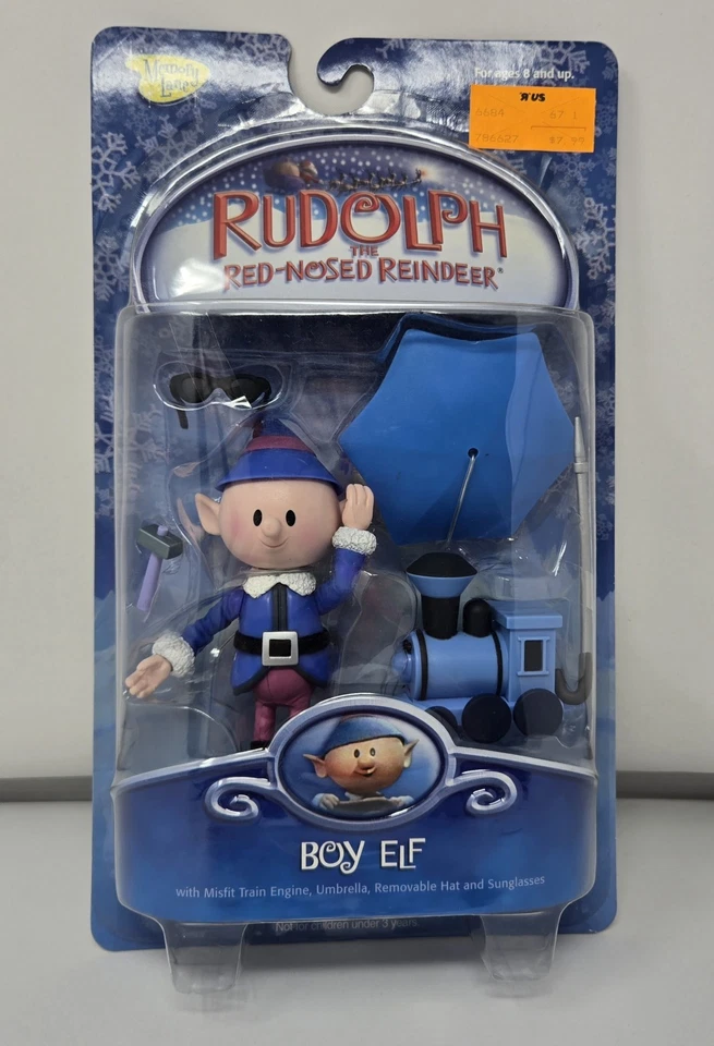 Rudolph el niño reno nariz roja elfo con tren inadaptado sellado 2003 Memory Lane Foto 2 de 4
