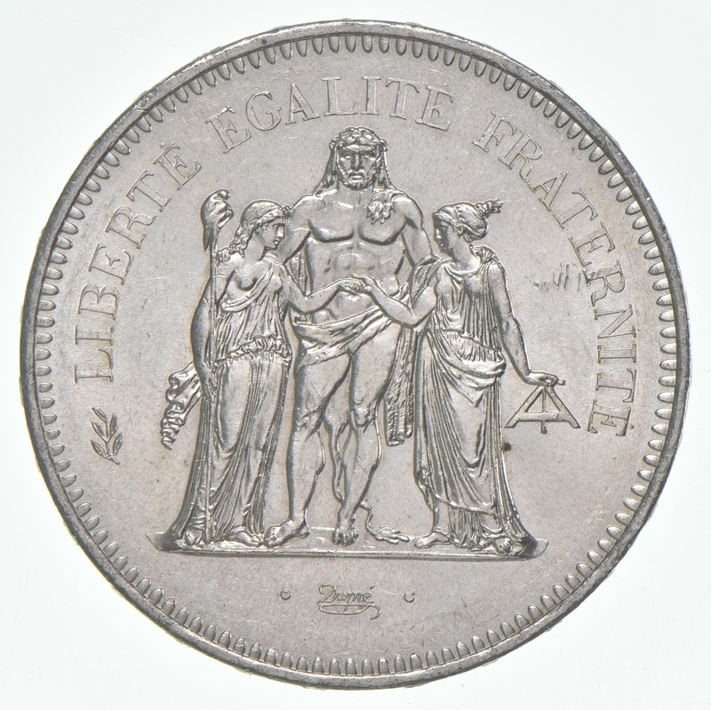 1977 France 50 Francs Hercules 90% Silver BU *9326