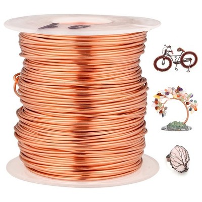 18 AWG - 200 FT 99.9% Bare Copper Wire, Soft Pure Craft Wires for Gardening, ...