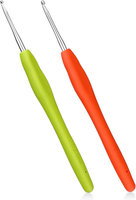 HäKelnadeln Set, 2 StüCk 2/2.5 Mm Ergonomische HäKelnadel Mit Rutschfest | HäKel