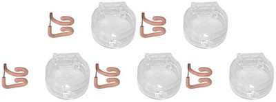 CHEX 5 X Feder-Nasenclip Leicht Federnd Kinder Gummi-Beschichtet & Etui