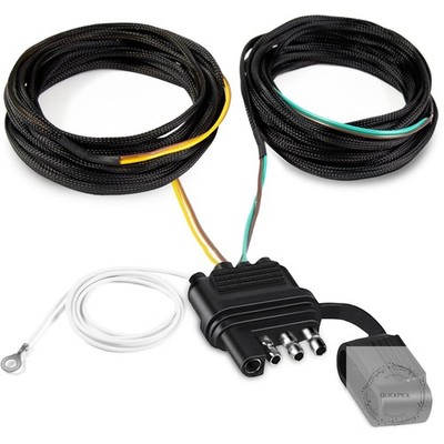22FT 4 Pin 5 Wire Trailer Wiring Harness Protected by Nylon Net Tube Utility Pur