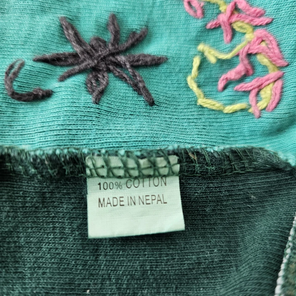 Pantalones Boho Patchwork Algodón L Cordón Cintura Pull On Hippie Nepal Festival Foto 2 de 4