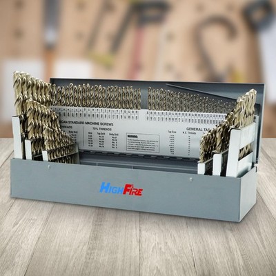 115 PCS All M35 HSS Cobalt Drill Bit Set, Twist Jobber Drill Bits Set, 135-De...