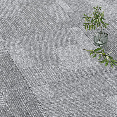 30 Pcs Peel and Stick Carpet Tiles - Waterproof Grey Vinyl Flooring 12x12