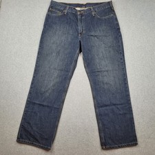 Carhartt Relaxed Fit Jeans Mens 38x30 Blue Denim Workwear Rugged Flex 101483-968