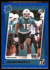 2021 Donruss #336 Jaelan Phillips Press Proof Blue