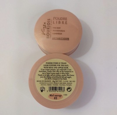 Bourjois  Loose Face Powder W/ Sieve & Applicator  45 Miel Sauvage 1.4oz(2 jars)