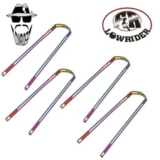 4 F&R Original Lowrider 20" Bicycle Double Square Flat Twist Neon Fender Brace