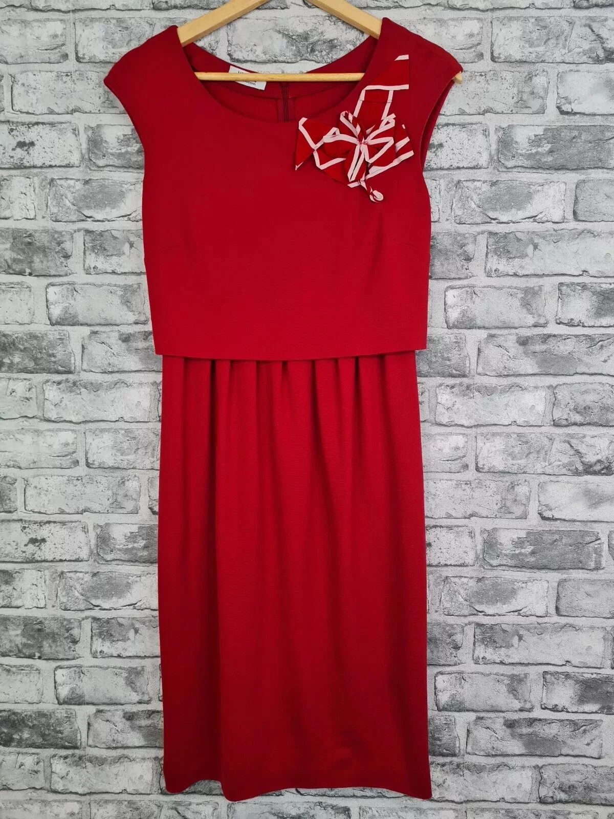 Abito Moschino Taglia 10 Rosso Vintage Economico E Chic Autentico