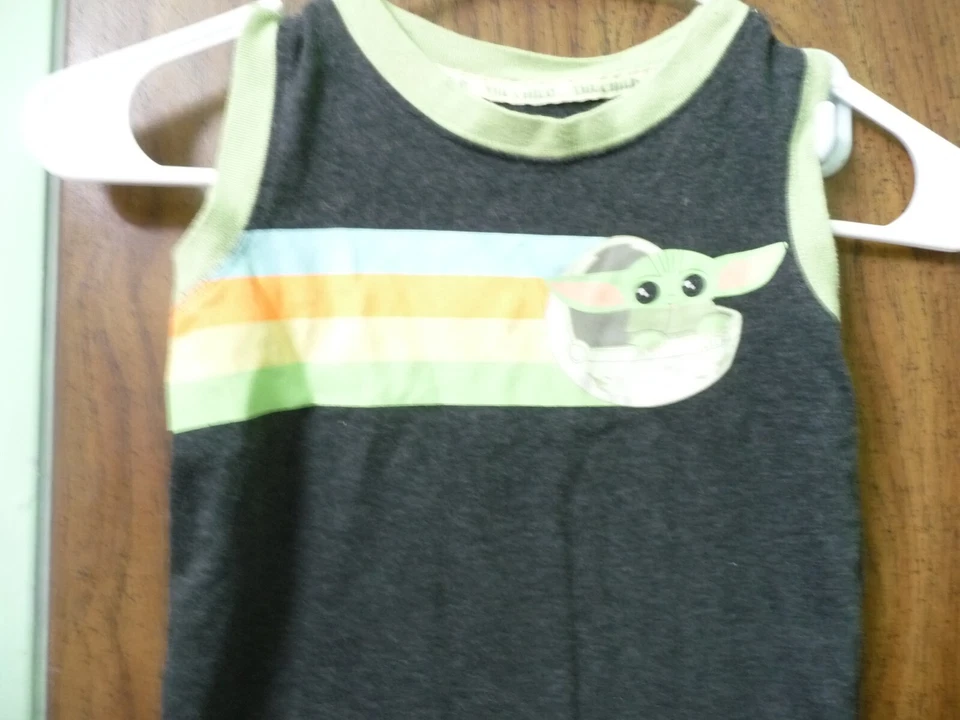 THE CHILD STAR WARS TANK TOP BLACK AND GREEN 5T - Image 2 of 2