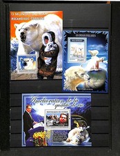FAUNA  WILD ANIMALS   NORTH POLE  ICEBEAR 25  x BLOCK   **  MNH  VF