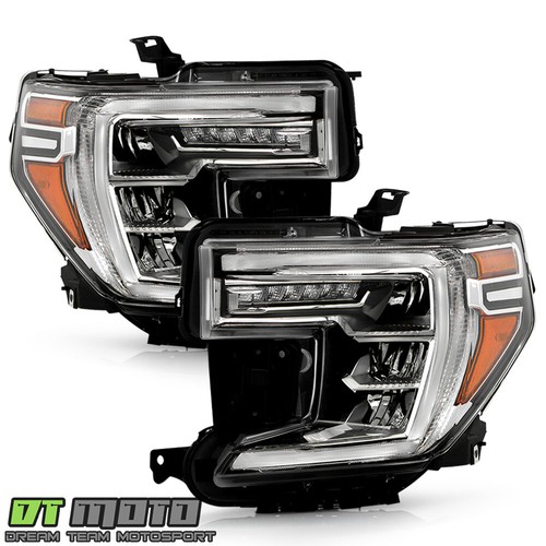 2019-2021 GMC Sierra w/ LED Turn Signal Full LED Headlights Headlamps Left+Right - Picture 3 of 10
