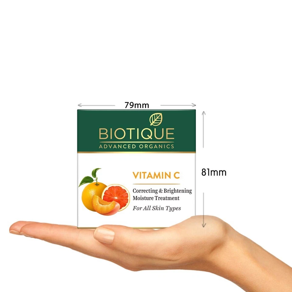 Crema facial no grasa correctora e iluminadora de vitamina C biotique para toda la piel Foto 4 de 4